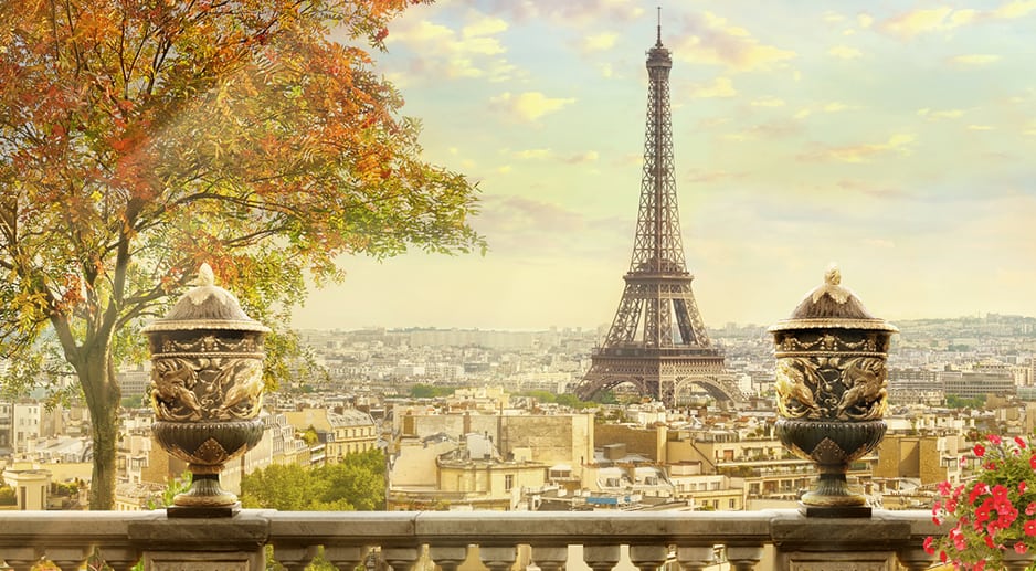 Panorama de Paris vue d'un balcon lors d'unes soirée d'entreprise