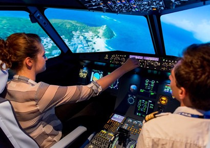 corporate event airbus flight simulator