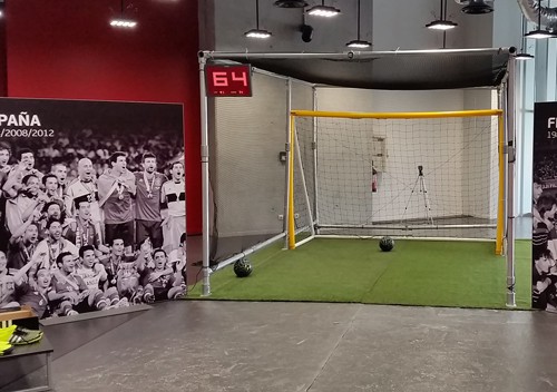 corporate evening with soccer simulator