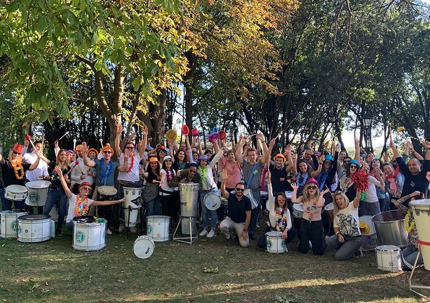 team building batucada photo de groupe