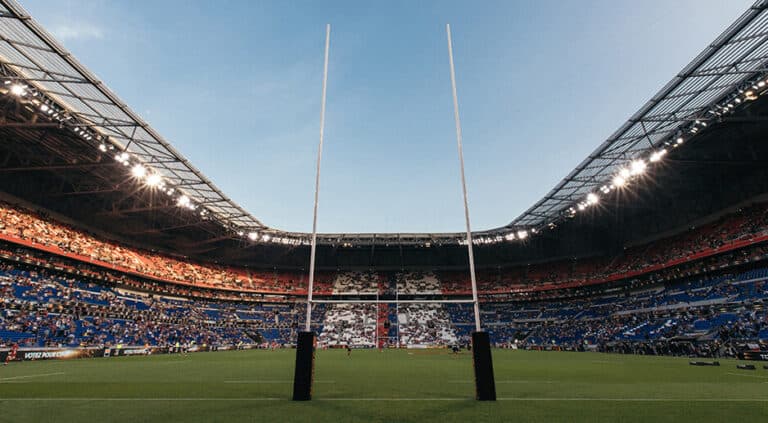 View of a rugby stadium