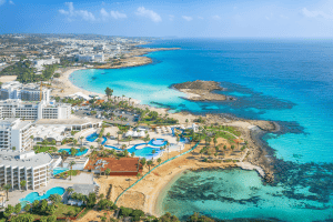 Vue aérienne de la ville de Chypre