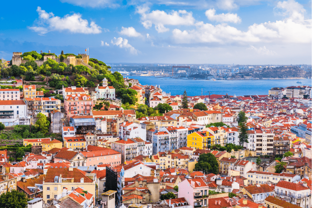 Aerial view of Lisbon
