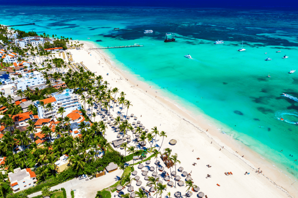 Vue aérienne en République dominicaine