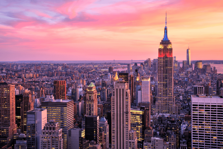 Vue aérienne sur la ville de New York