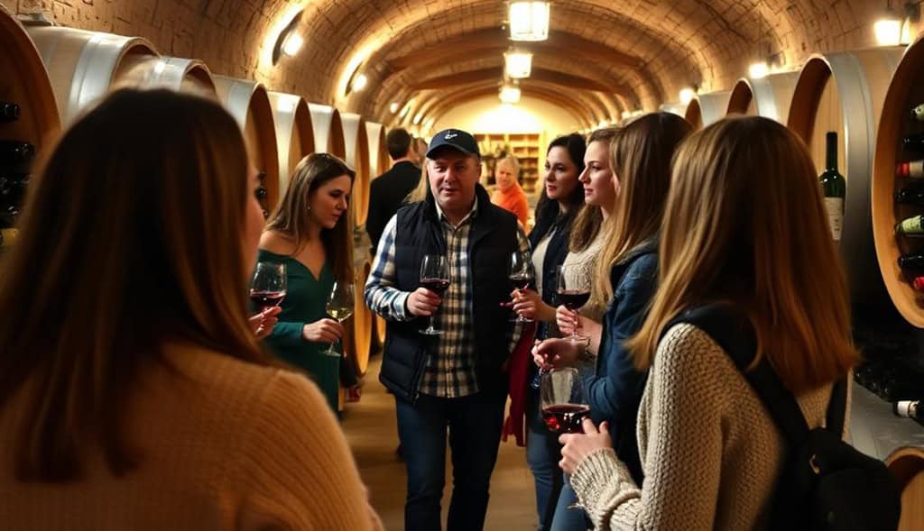 Voici une visite animée de cave à vin à Bordeaux